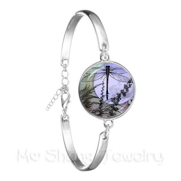 link, chain dragonfly pattern bracelet insect art picture 18mm glass cabochon dome charm bangle for women girls creative gift, Black
link, chain dragonfly pattern bracelet insect art picture 18mm glass cabochon dome charm bangle for women girls creative gift, Black