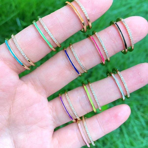 10pcs 2021 color enamel stacking ring thin line cz micro pave finger minimalist jewelry for women, Silver
10pcs 2021 color enamel stacking ring thin line cz micro pave finger minimalist jewelry for women, Silver