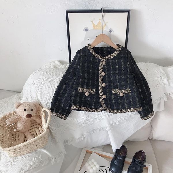 jackets girls fashion jacket girl autumn winter korean version of the retro plaid single-breasted cardigan shirt 3-8 y kids clothing, Blue;gray
jackets girls fashion jacket girl autumn winter korean version of the retro plaid single-breasted cardigan shirt 3-8 y kids clothing, Blue;gray