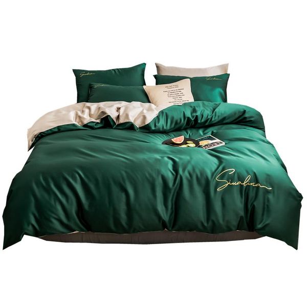 bedding sets 2021 four-piece simple cotton double household bed sheet quilt cover embroidered piping comfortable green-khaki
bedding sets 2021 four-piece simple cotton double household bed sheet quilt cover embroidered piping comfortable green-khaki