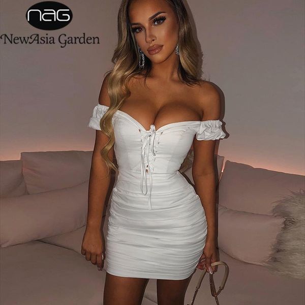 casual dresses asia off shoulder dress women summer criss-cross lace up ruched bodycon black backless party mini white 2021, Black;gray
casual dresses asia off shoulder dress women summer criss-cross lace up ruched bodycon black backless party mini white 2021, Black;gray