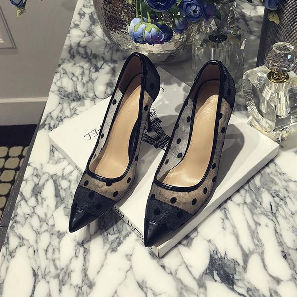 dress shoes leather high-heeled 18 mesh banquet lace tip shallow fine-heeled single shoe women, Black
dress shoes leather high-heeled 18 mesh banquet lace tip shallow fine-heeled single shoe women, Black