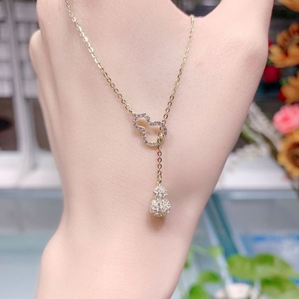 luxury tanabata gift titanium steel colorfast double gourd necklace female ins wind hollow clavicle chain micro-inlaid diamond jewelry, Silver
luxury tanabata gift titanium steel colorfast double gourd necklace female ins wind hollow clavicle chain micro-inlaid diamond jewelry, Silver