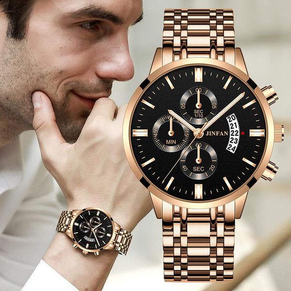 wristwatches men watch 2021 stainless steel waterproof wristwatch automatic quartz watches relogio masculino hombre, Slivery;brown
wristwatches men watch 2021 stainless steel waterproof wristwatch automatic quartz watches relogio masculino hombre, Slivery;brown