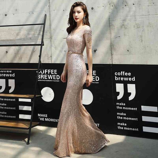 golden evening 2020 new temperament long host aura queen fishtail slim banquet dress, White;black
golden evening 2020 new temperament long host aura queen fishtail slim banquet dress, White;black