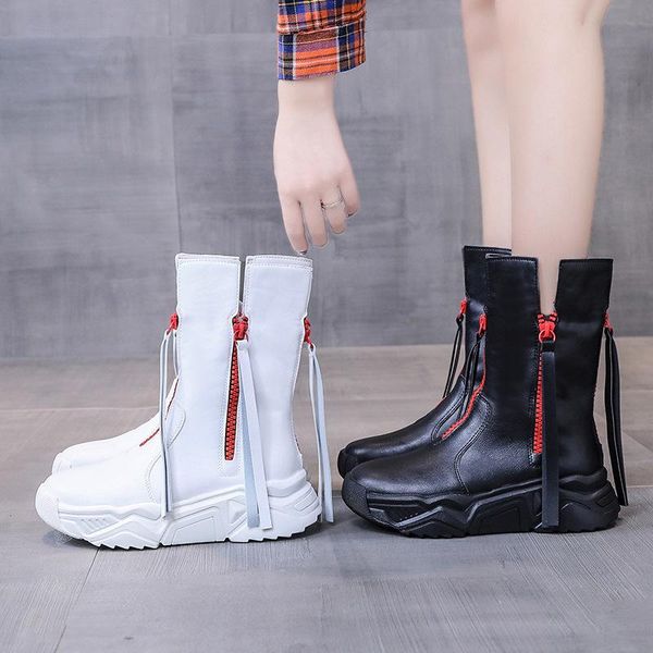boots 2021 women's round head sponge cake warm cotton fashion mid-tube, Black
boots 2021 women's round head sponge cake warm cotton fashion mid-tube, Black
