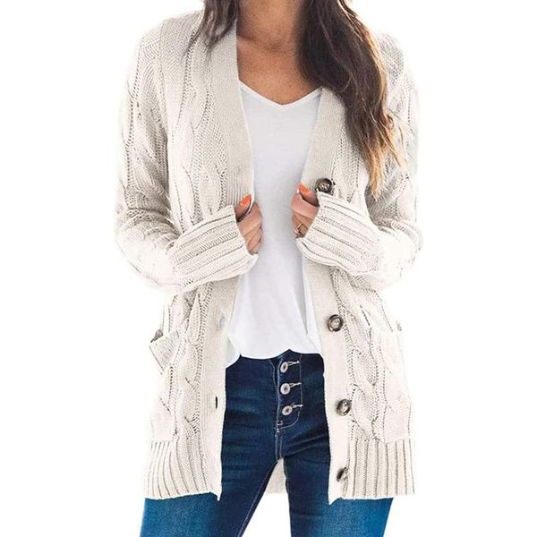 women's knits & tees woman all-match long sleeve sweaters 2021 autumn fashion v neck women jacket solid color twist single breasted, White
women's knits & tees woman all-match long sleeve sweaters 2021 autumn fashion v neck women jacket solid color twist single breasted, White