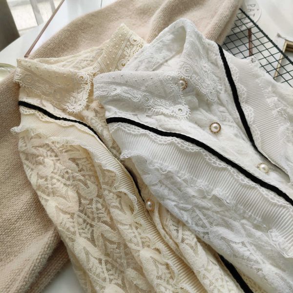 two piece dress spring autumn winter rabbit hair like lapel korean design lace shirt blouse k1om, White
two piece dress spring autumn winter rabbit hair like lapel korean design lace shirt blouse k1om, White
