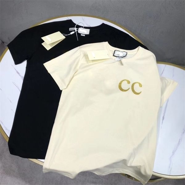 european t-shirt women's 20 summer new heavy industry fashion loose and versatile gilded small fragrance short sleeve womena, White
european t-shirt women's 20 summer new heavy industry fashion loose and versatile gilded small fragrance short sleeve womena, White