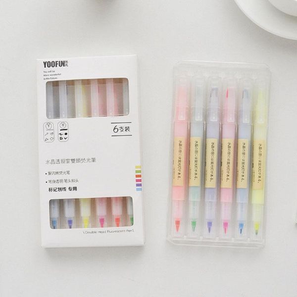 highlighters 6pcs/set color drawing painting watercolor art double head marker pen writing brush school office supplies, Black;red
highlighters 6pcs/set color drawing painting watercolor art double head marker pen writing brush school office supplies, Black;red