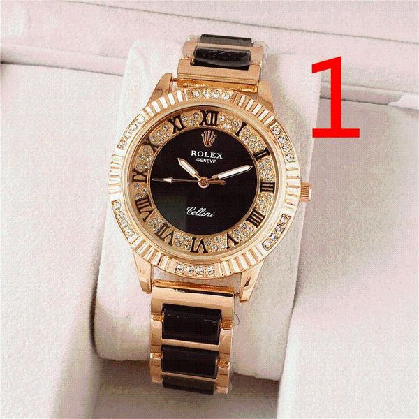 wristwatches fashion men's luxury designer watch quartz classic black steel band calendar business brand gifts 008, Slivery;brown
wristwatches fashion men's luxury designer watch quartz classic black steel band calendar business brand gifts 008, Slivery;brown