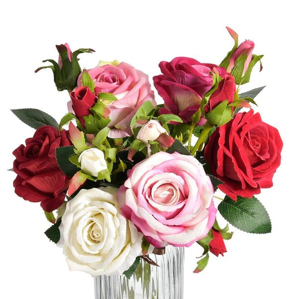 decorative flowers & wreaths wedding decoratio flower artificial vivid real touch roses silk bride home decor 2 heads/bouquet
decorative flowers & wreaths wedding decoratio flower artificial vivid real touch roses silk bride home decor 2 heads/bouquet