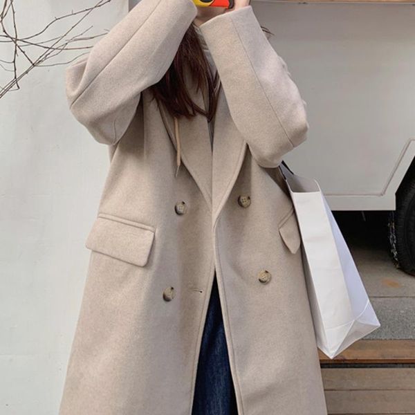 women's wool & blends fake two piece tweed coat dress autumn and winter cotton padded thickened 2021 medium long small man woolen, Black
women's wool & blends fake two piece tweed coat dress autumn and winter cotton padded thickened 2021 medium long small man woolen, Black