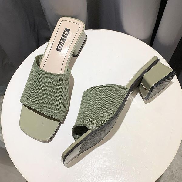 slippers women's shoes outdoor 2021 summer fashion knitted stretch open toe thick sandals ac659, Black
slippers women's shoes outdoor 2021 summer fashion knitted stretch open toe thick sandals ac659, Black