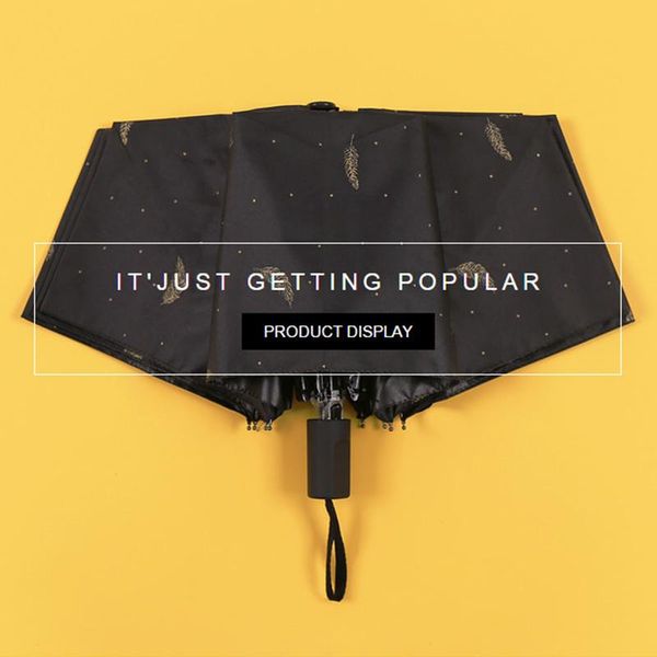 umbrellas automatic umbrella rain ladies bronzing feather folding windproof black coating anti-ultraviolet parasol
umbrellas automatic umbrella rain ladies bronzing feather folding windproof black coating anti-ultraviolet parasol