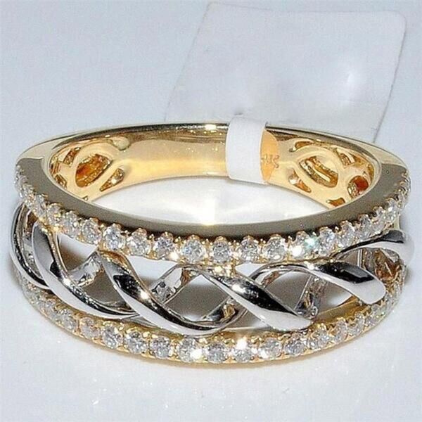 wedding rings milangirl women ring bicolor spiral zircon girl mood charm fashion exquisite decoration personality wild jewelry, Slivery;golden
wedding rings milangirl women ring bicolor spiral zircon girl mood charm fashion exquisite decoration personality wild jewelry, Slivery;golden