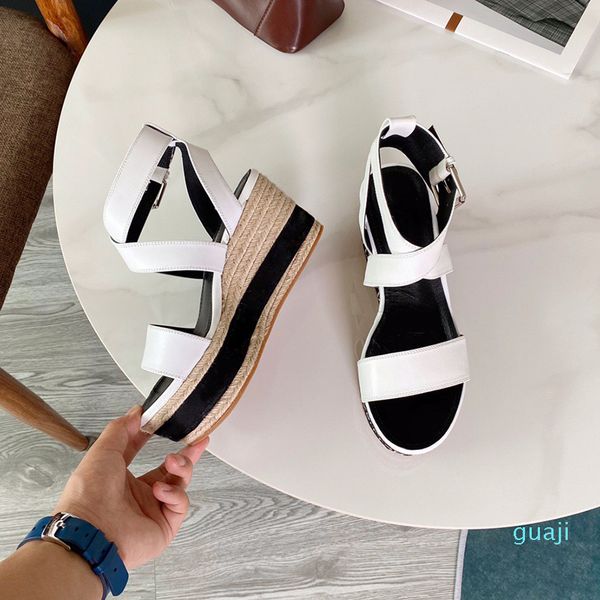 summer super high heels women designer sandals shoe slope heel womens buckle strap soft genuine leather quality hemp rope wedges, Black
summer super high heels women designer sandals shoe slope heel womens buckle strap soft genuine leather quality hemp rope wedges, Black