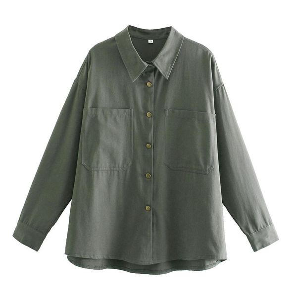 women's t-shirt casual women oversize tooling blouse 2021 spring-autumn fashion ladies england style coat female distressed shirt, White
women's t-shirt casual women oversize tooling blouse 2021 spring-autumn fashion ladies england style coat female distressed shirt, White
