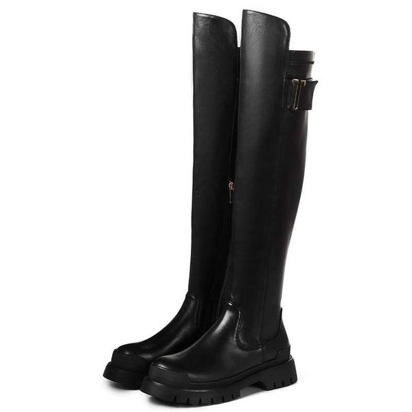 cow leather platform thigh boots round toe casual winter shoes zip dress over the knee l92, Black
cow leather platform thigh boots round toe casual winter shoes zip dress over the knee l92, Black