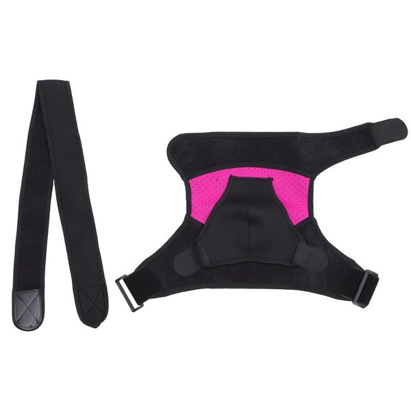 back support adjustable shoulder stability brace premium durable, Black;blue