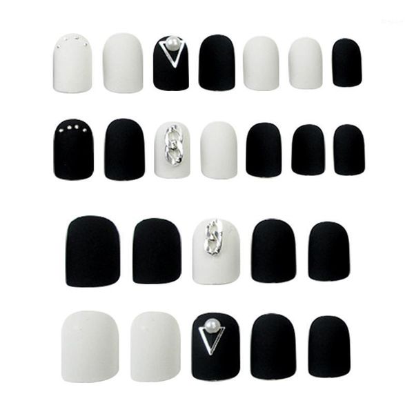 24pcs matte false nails black nailing with glue fake nail artificial board diy tool art accessories faux ongles1, Red;gold
24pcs matte false nails black nailing with glue fake nail artificial board diy tool art accessories faux ongles1, Red;gold
