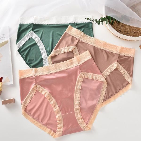 women's panties satin large sizes with high waist lace thin silky fit traceless underwear for women briefs plus size, Black;pink
women's panties satin large sizes with high waist lace thin silky fit traceless underwear for women briefs plus size, Black;pink