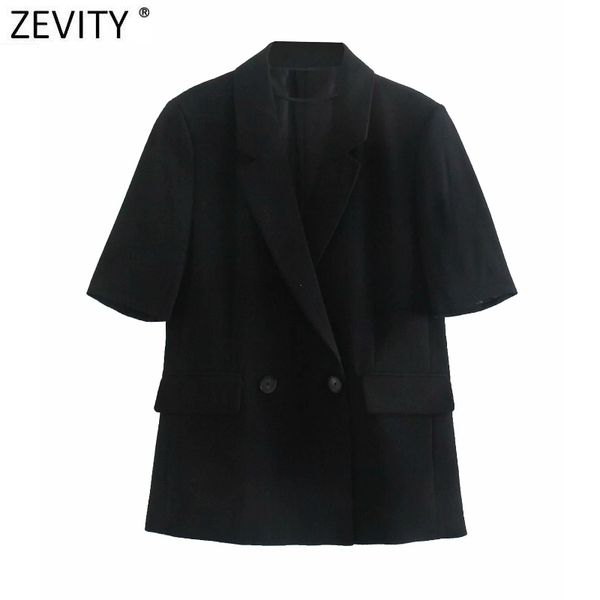 zevity women fashion double breasted short sleeve fitting blazer coat office lady business suits female chic ct670 210419, White;black
zevity women fashion double breasted short sleeve fitting blazer coat office lady business suits female chic ct670 210419, White;black