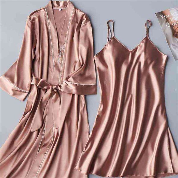 women kimono gown bride 2pcs sleepwear faux silk bathrobe bridesmaid wedding robe loose nightwear home clothes lingerie, Black;red
women kimono gown bride 2pcs sleepwear faux silk bathrobe bridesmaid wedding robe loose nightwear home clothes lingerie, Black;red