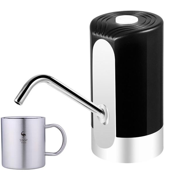water bottles portable touch-tone wireless rechargeable electric dispenser pump with usb cable stainless steel cup drink bottle
water bottles portable touch-tone wireless rechargeable electric dispenser pump with usb cable stainless steel cup drink bottle