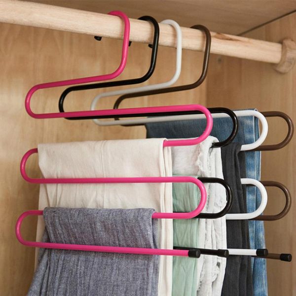 hangers & racks 5 layer s shape iron wardrobe storage pants multi clothes built-in closet space saving shelves 1/2/3/4pcs
hangers & racks 5 layer s shape iron wardrobe storage pants multi clothes built-in closet space saving shelves 1/2/3/4pcs