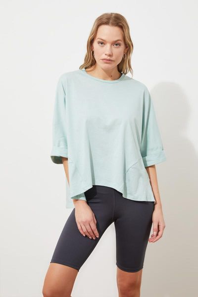 women's t-shirt trendyol asymmetrical knitted twoss21ts1406, White
women's t-shirt trendyol asymmetrical knitted twoss21ts1406, White