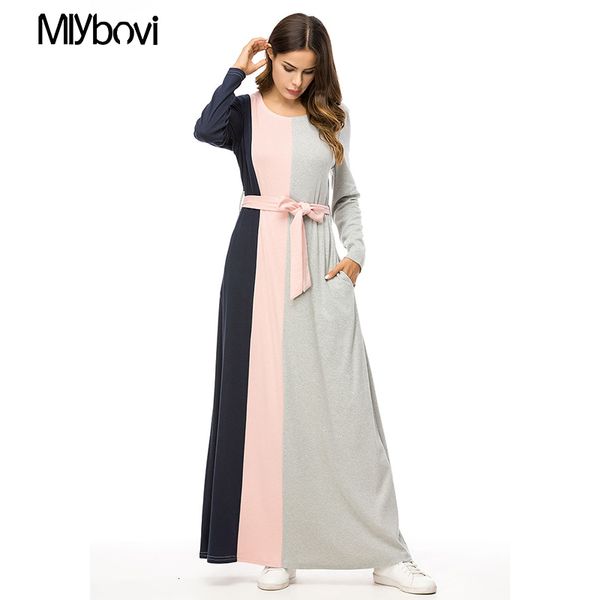 fashion women muslim plus size 4xl gray patchwork with belt maxi round neck turkish abaya dubai, Black;gray
fashion women muslim plus size 4xl gray patchwork with belt maxi round neck turkish abaya dubai, Black;gray