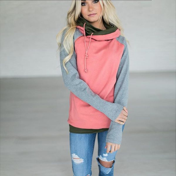 women's hoodies & sweatshirts female 2021 autumn coat double hooded sweatshirt women drawstring patchwork hoodie zipper sudadera mujer, Black
women's hoodies & sweatshirts female 2021 autumn coat double hooded sweatshirt women drawstring patchwork hoodie zipper sudadera mujer, Black