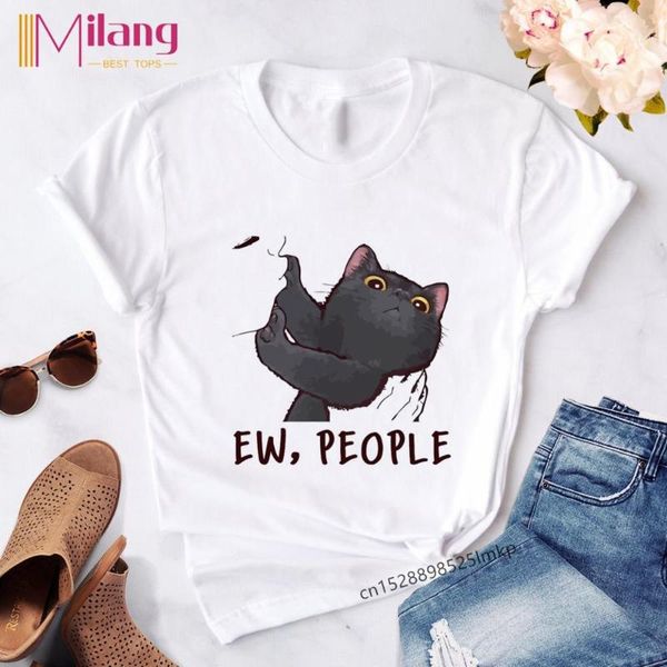 women's t-shirt ew people cute cats print summer women tshirt hipster harajuku graphic tee shirts plus size loose drop ship, White
women's t-shirt ew people cute cats print summer women tshirt hipster harajuku graphic tee shirts plus size loose drop ship, White