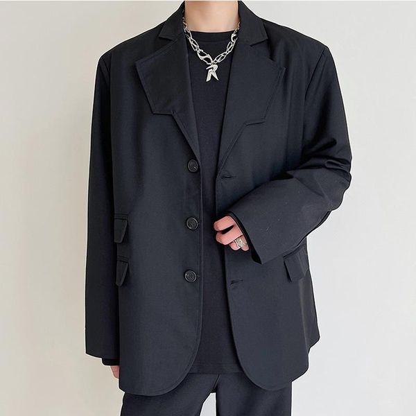 men's suits & blazers mens suit jacket men harajuku streetwear fashion trendy loose casual office dress coat, White;black
men's suits & blazers mens suit jacket men harajuku streetwear fashion trendy loose casual office dress coat, White;black