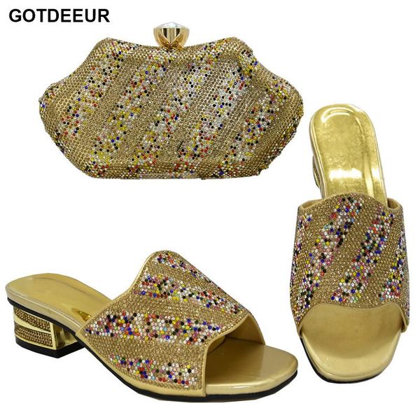 dress shoes latest design gold color mid heels and bag set for wedding fashion women summer autumn skid-proof square toe shoe, Black
dress shoes latest design gold color mid heels and bag set for wedding fashion women summer autumn skid-proof square toe shoe, Black