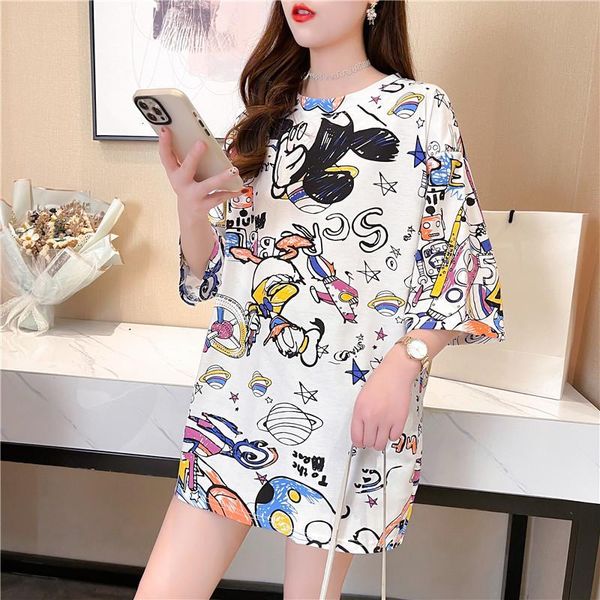 #4299 cartoon printed t shirt female loose cotton casual harajuku hip hop women long o neck black white summer women's t-shirt ivoc
#4299 cartoon printed t shirt female loose cotton casual harajuku hip hop women long o neck black white summer women's t-shirt ivoc