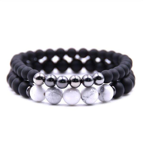 pcs set couples strand bracelet good luck yin yang natural stone white howlite beads bracelets dkb0109 beaded, strands, Black
pcs set couples strand bracelet good luck yin yang natural stone white howlite beads bracelets dkb0109 beaded, strands, Black