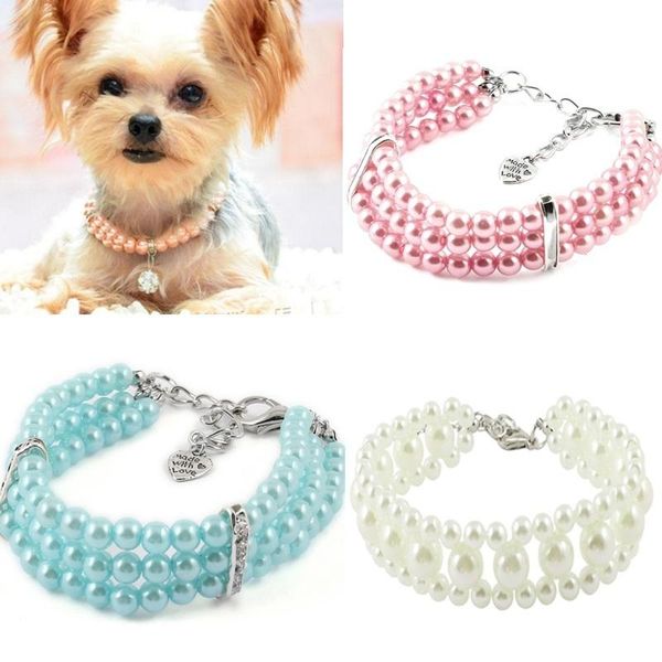 dog collars & leashes 50pcs three rows pearl linked beads pet heart pendant puppy collar necklace ring
dog collars & leashes 50pcs three rows pearl linked beads pet heart pendant puppy collar necklace ring