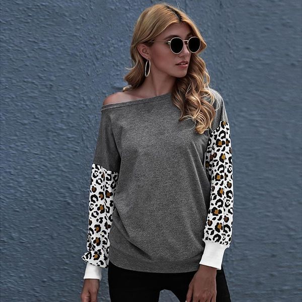 women's hoodies & sweatshirts loose temperament commuter round neck pullover leopard print long-sleeve sweater gray, Black
women's hoodies & sweatshirts loose temperament commuter round neck pullover leopard print long-sleeve sweater gray, Black