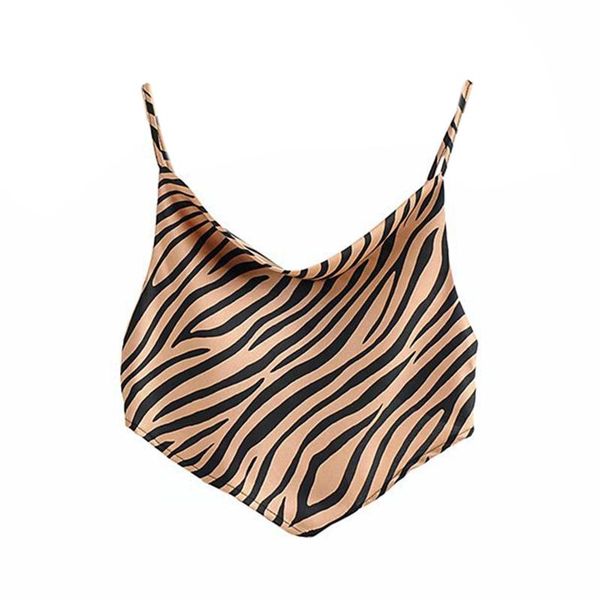 summer ladies camisole, girls fashionable zebra print back lace up sleeveless chest wrap backless women's tanks & camis, White
summer ladies camisole, girls fashionable zebra print back lace up sleeveless chest wrap backless women's tanks & camis, White