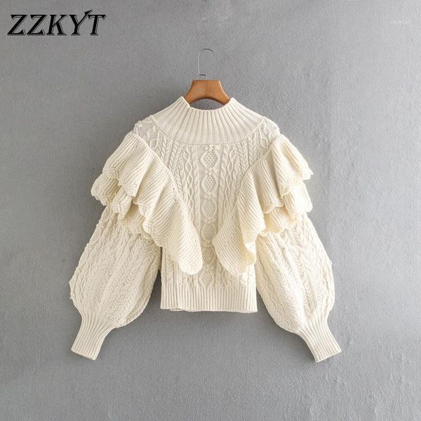 winter fashion ruffle cropped knitted women's sweater vintage high neck lantern sleeve female pullovers chic sweaters, White;black
winter fashion ruffle cropped knitted women's sweater vintage high neck lantern sleeve female pullovers chic sweaters, White;black
