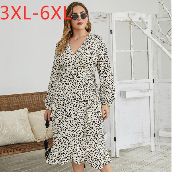 ladies autumn winter plus size long dress for women large sleeve slim casual white leopard print 3xl 4xl 5xl 6xl dresses, Black;gray
ladies autumn winter plus size long dress for women large sleeve slim casual white leopard print 3xl 4xl 5xl 6xl dresses, Black;gray