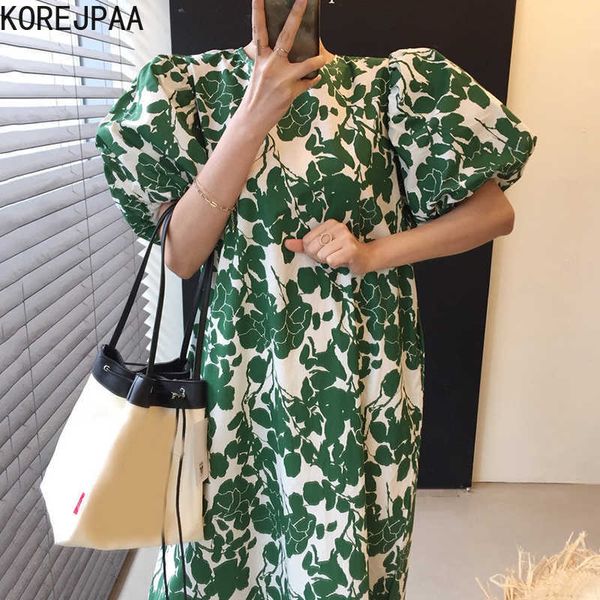 korejpaa women dress summer korean retro temperament round neck full screen design loose all-match lantern sleeve vestidos 210526, Black;gray
korejpaa women dress summer korean retro temperament round neck full screen design loose all-match lantern sleeve vestidos 210526, Black;gray