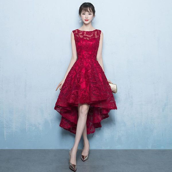 casual dresses vintage burgundy women girl lace dress elegant perspective a line high and low formal banquet, Black;gray
casual dresses vintage burgundy women girl lace dress elegant perspective a line high and low formal banquet, Black;gray