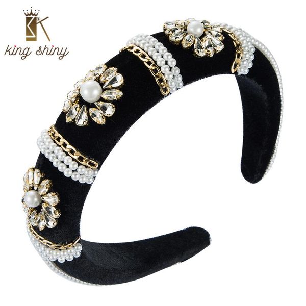 king shiny baroque crystal flower headband for woman vintage imitation pearl beaded sponge hairband gir; hair accessory headwear clips & bar, Golden;silver
king shiny baroque crystal flower headband for woman vintage imitation pearl beaded sponge hairband gir; hair accessory headwear clips & bar, Golden;silver