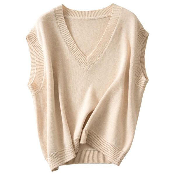 women's knits & tees 2021 cashmere vest v-neck short sweater casual stitching knitwear clothing wool, White
women's knits & tees 2021 cashmere vest v-neck short sweater casual stitching knitwear clothing wool, White