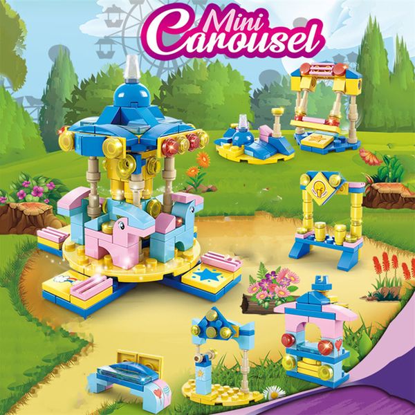 159 PCS 6 IN 1 Mini Paradise Building Blocks Set Carousel Model Bricks Toys for Children Toy Friends for Girl Birthdays Gift
159 PCS 6 IN 1 Mini Paradise Building Blocks Set Carousel Model Bricks Toys for Children Toy Friends for Girl Birthdays Gift