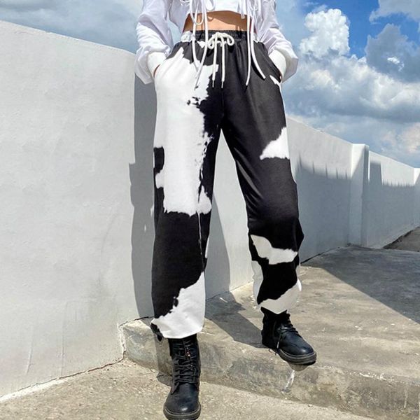 women ladies fashion streetwear pants high waist drawstring print pattern loose casual hip hop long trousers bottom fall clothes women', Black;white
women ladies fashion streetwear pants high waist drawstring print pattern loose casual hip hop long trousers bottom fall clothes women', Black;white