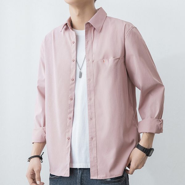 shirt men's 2021 spring long sleeve men's casual inch shirt korean slim solid color wear, White;black
shirt men's 2021 spring long sleeve men's casual inch shirt korean slim solid color wear, White;black